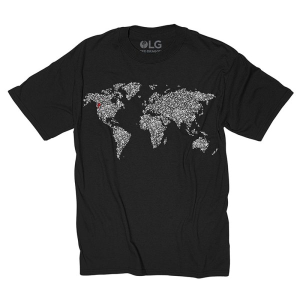 画像1: スケートボード カナダ レッドドラゴン アパレル Tシャツ RDS T-SHIRT GLOBAL HQ ブラック (1)