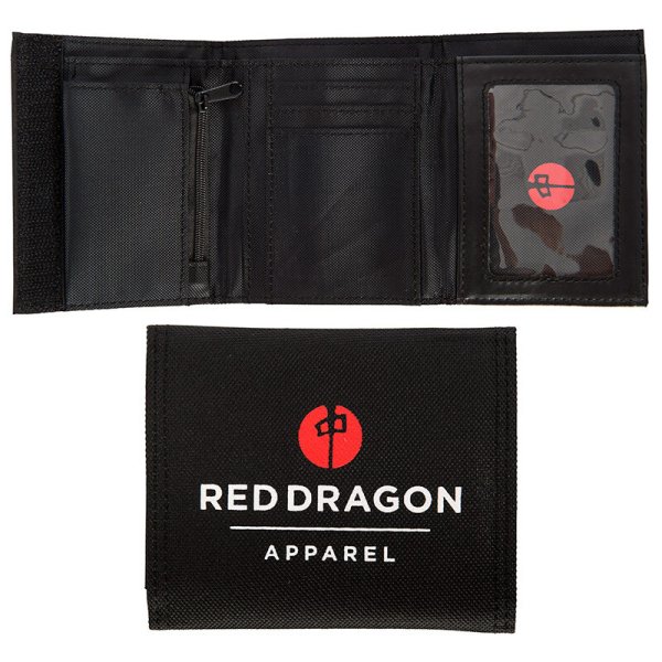 画像1:  ウォレット 財布 カナダ スケートボードアパレル★レッド ドラゴンスケート★RDS WALLET POINT VELCRO ブラック (1)